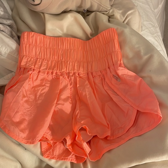 Free People Movement The Way Home Shorts - Neon Coral - Picture 2 of 4
